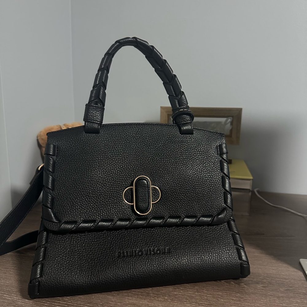 plinio visona leather handbag